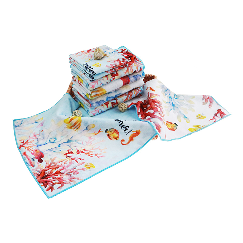 Serviettes faciales imprimées en coton doux